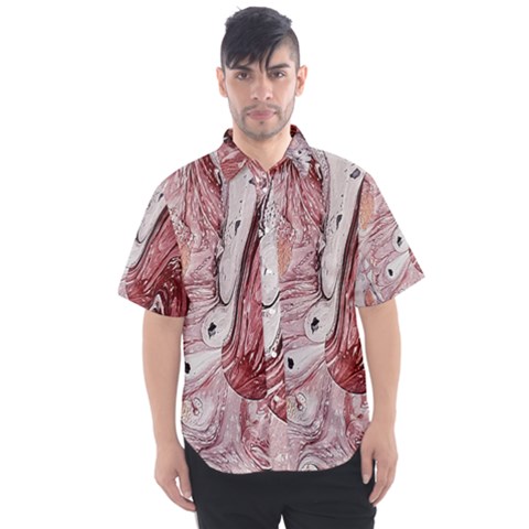 Cora; Abstraction Men s Short Sleeve Shirt by kaleidomarblingart