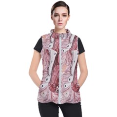 Cora; Abstraction Women s Puffer Vest by kaleidomarblingart