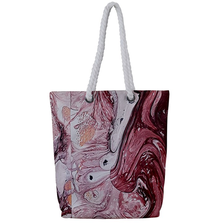 Cora; abstraction Full Print Rope Handle Tote (Small)