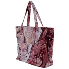 Cora; Abstraction Zip Up Canvas Bag by kaleidomarblingart