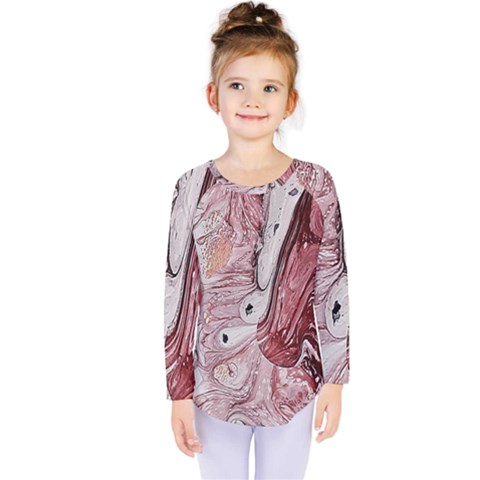 Cora; Abstraction Kids  Long Sleeve Tee by kaleidomarblingart