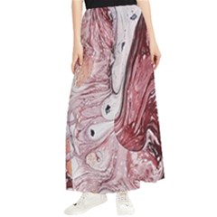 Cora; Abstraction Maxi Chiffon Skirt by kaleidomarblingart