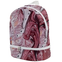 Cora; Abstraction Zip Bottom Backpack by kaleidomarblingart