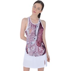 Cora; Abstraction Racer Back Mesh Tank Top by kaleidomarblingart