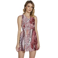 Cora; Abstraction Sleeveless High Waist Mini Dress