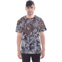 Floral Surface Print Design Men s Sport Mesh Tee