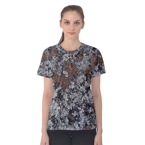 Floral Surface Print Design Women s Cotton Tee by dflcprintsclothing