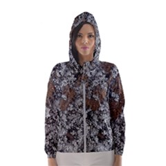 Floral Surface Print Design Women s Hooded Windbreaker by dflcprintsclothing