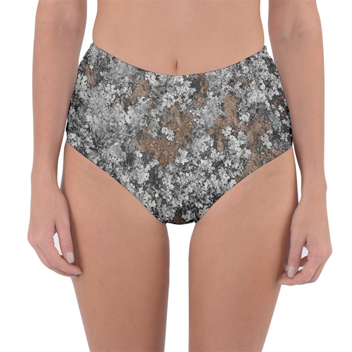 Floral Surface Print Design Reversible High-Waist Bikini Bottoms