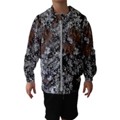 Floral Surface Print Design Kids  Hooded Windbreaker