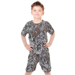 Floral Surface Print Design Kids  Tee And Shorts Set by dflcprintsclothing