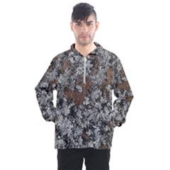 Floral Surface Print Design Men s Half Zip Pullover by dflcprintsclothing