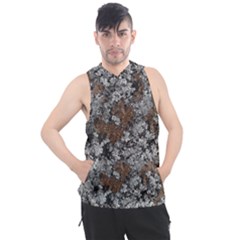 Floral Surface Print Design Men s Sleeveless Hoodie by dflcprintsclothing