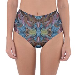 Marbled Confetti Symmetry Reversible High-waist Bikini Bottoms by kaleidomarblingart