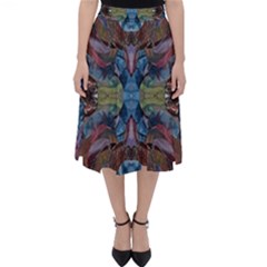 Marbled Confetti Symmetry Classic Midi Skirt by kaleidomarblingart