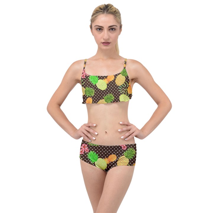 Pinapple Fun Layered Top Bikini Set