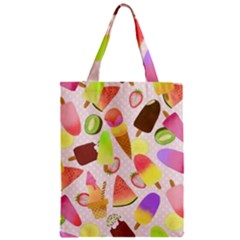 Ice Cream Pink Zipper Classic Tote Bag