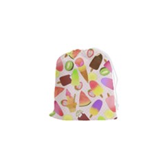 Ice Cream Pink Drawstring Pouch (XS)