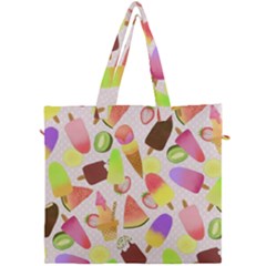 Ice Cream Pink Canvas Travel Bag