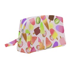 Ice Cream Pink Wristlet Pouch Bag (medium) by PaperDesignNest