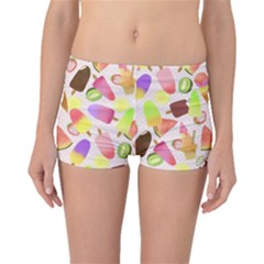 Ice Cream Pattern Piink Boyleg Bikini Bottoms