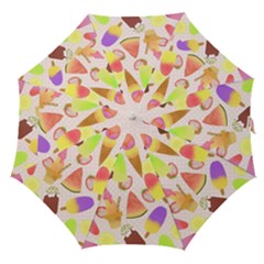 Ice Cream Pattern Piink Straight Umbrellas