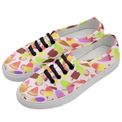 Ice cream pattern Women s Classic Low Top Sneakers