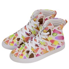 Ice cream pattern Women s Hi-Top Skate Sneakers