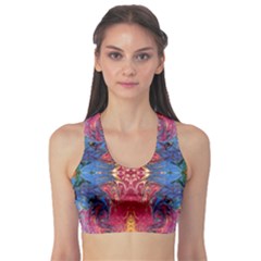 Firey Repeats I Sports Bra by kaleidomarblingart