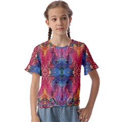 Firey Repeats I Kids  Cuff Sleeve Scrunch Bottom Tee