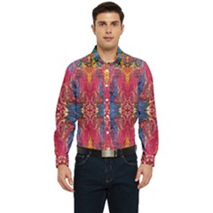 Firey Repeats I Men s Long Sleeve  Shirt by kaleidomarblingart