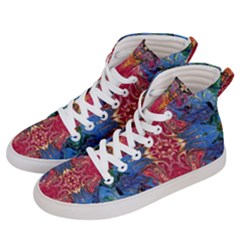 Firey Repeats I Women s Hi-top Skate Sneakers by kaleidomarblingart