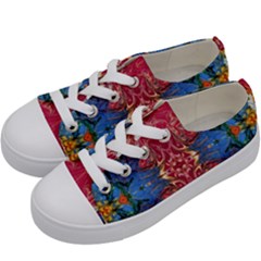 Firey Repeats I Kids  Low Top Canvas Sneakers by kaleidomarblingart