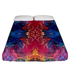 Firey Repeats I Fitted Sheet (queen Size) by kaleidomarblingart