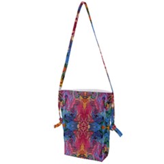 Firey Repeats I Folding Shoulder Bag by kaleidomarblingart