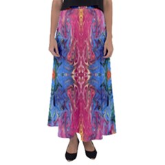 Firey Repeats I Flared Maxi Skirt by kaleidomarblingart