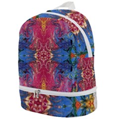 Firey Repeats I Zip Bottom Backpack by kaleidomarblingart