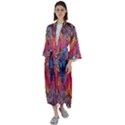 Firey Repeats I Maxi Satin Kimono View1