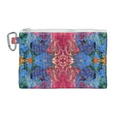 Firey Repeats I Canvas Cosmetic Bag (large) by kaleidomarblingart