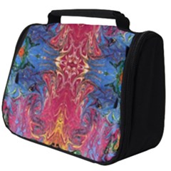 Firey Repeats I Full Print Travel Pouch (big) by kaleidomarblingart