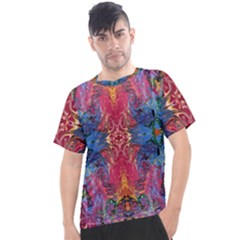 Firey Repeats I Men s Sport Top by kaleidomarblingart