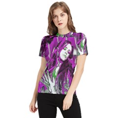 St  Cathy  Women s Short Sleeve Rash Guard by MRNStudios