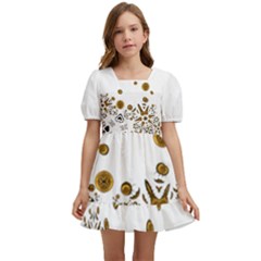 Im Fourth Dimension Xiglute Kids  Short Sleeve Dolly Dress by imanmulyana