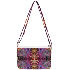 Firey Repeats Iv Double Gusset Crossbody Bag by kaleidomarblingart