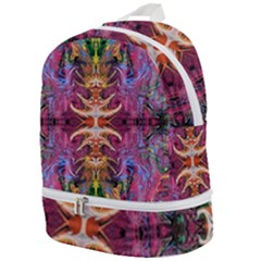 Firey Repeats Iv Zip Bottom Backpack by kaleidomarblingart