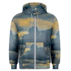 Bird Flying Over Stormy Sky Men s Zipper Hoodie