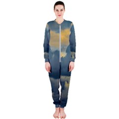 Bird Flying Over Stormy Sky Onepiece Jumpsuit (ladies) by dflcprintsclothing