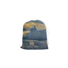 Bird Flying Over Stormy Sky Drawstring Pouch (xs) by dflcprintsclothing