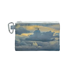 Bird Flying Over Stormy Sky Canvas Cosmetic Bag (small)