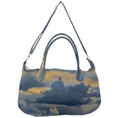 Bird Flying Over Stormy Sky Removal Strap Handbag by dflcprintsclothing